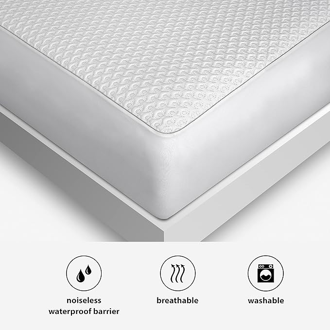 Bedgear Ver-Tex Cooling Queen Mattress Protector - Waterproof and Instant Cooling Mattress Cover for Bed - Deep Pockets and Adjustable Base Friendly - Hypoallergenic