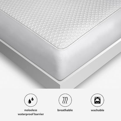 Bedgear Ver-Tex Cooling Queen Mattress Protector - Waterproof and Instant Cooling Mattress Cover for Bed - Deep Pockets and Adjustable Base Friendly - Hypoallergenic