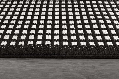 Beverly Rug Micro Loop Area Rug Black/White 6x9 Geometric Modern Luxury Zebra Durable Soft Indoor Rugs for Living Dining Room Office Stain Resistant Non Shedding Casual Indoor Carpet 6 x 9