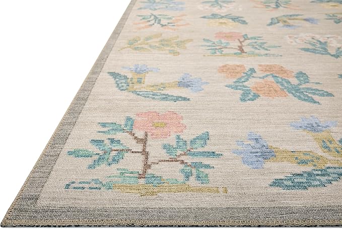 Loloi Rifle Paper Co. Rosa Collection RSA-03 Cream 8'-4" x 11'-6" Area Rug