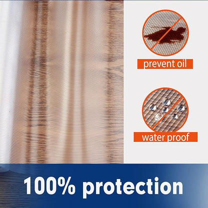Shelf Liner, Drawer Liner, 12 x 120 Inches Cabinet Liner for Kitchen Cabinets Non-Adhesive Shelf Liners, Waterproof Shelf Paper with Non-Slip, Durable Liners, Clear