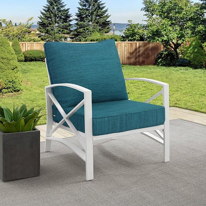 Goodgoods 24x28 inch Outdoor/Indoor Deep Seat Cushions Set of 2 Deep Seat Bottom Resilient Foam Filling Water Repellent Stain-Resistant UV Resistant Weather Resistant Patio Furniture Malachite