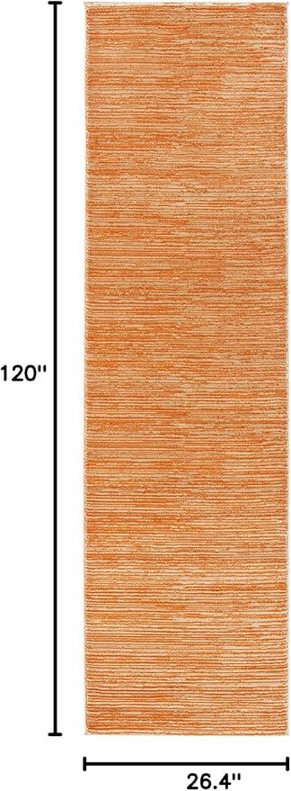 SAFAVIEH Vision Collection Runner Rug - 2'2" x 10', Orange, Modern Ombre Design, Non-Shedding & Easy to Clean, Ideal for Foyer, Hallway, Bedroom (VSN606P)