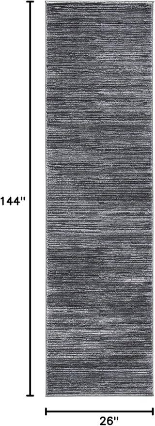 SAFAVIEH Vision Collection Runner Rug - 2'2" x 12', Grey, Modern Ombre Design, Non-Shedding & Easy to Clean, Ideal for Foyer, Hallway, Bedroom (VSN606D)