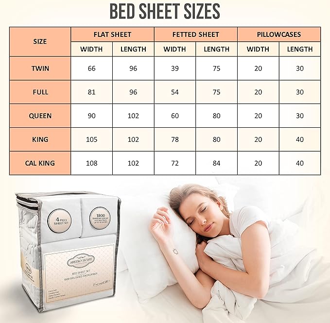 Full Size Bed Sheets Cooling - Luxury Hotel Sheet Set - Soft Sheets with Elastic Corner Straps - Deep Pocket Microfiber Bedsheets - Bedding Sheet & Pillowcases - 4 PC (Full Size, White)
