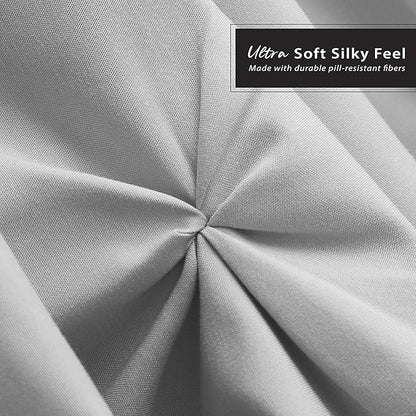 Nestl Premium Microfiber Bedskirt - Twin Size, Pinch Pleat, 14" Drop, Hotel Quality, Light Grey