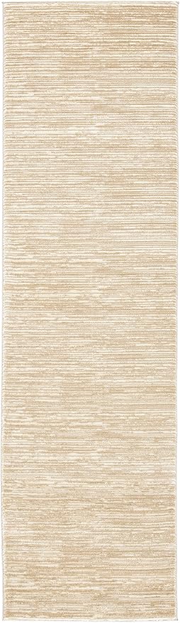 SAFAVIEH Vision Collection Runner Rug - 2'2" x 8', Beige, Modern Ombre Design, Non-Shedding & Easy to Clean, Ideal for Entryway, Foyer, Bedroom, Hallway (VSN606H)