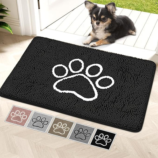 Bcoimo Super Absorbent Dog Door Mat, 30"*20" Anti Slip Mat for Muddy Paws, Pet Rugs for Dirty Paws Washable That Absorbs Moisture and Dirt, for Dog Cage and Pet Resting Carpet