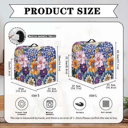 Boho Flower Mixer Covers Dust Covers for Stand Mixer Kitchen Counter Mixer Parts & Accessories Decor for Kitchen Kid Mixer Cover Colorful