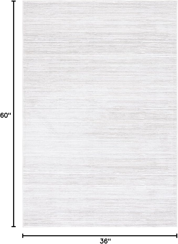 SAFAVIEH Area Rug 3x5 - Vision Collection - Ivory & Grey, Modern Ombre Design, Non-Shedding & Easy to Clean, Ideal for Foyer, Entryway, Bedroom, Accent Space (VSN606K)