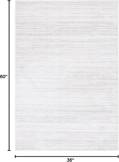 SAFAVIEH Area Rug 3x5 - Vision Collection - Ivory & Grey, Modern Ombre Design, Non-Shedding & Easy to Clean, Ideal for Foyer, Entryway, Bedroom, Accent Space (VSN606K)