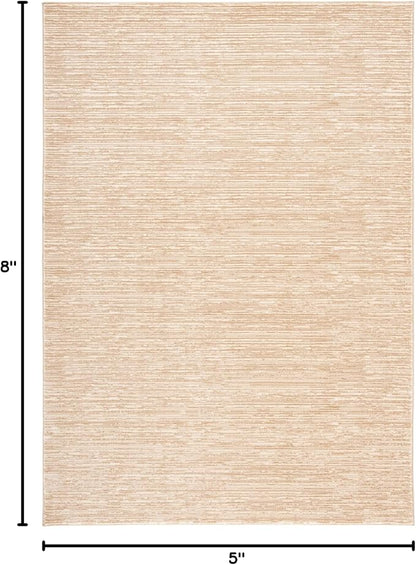 SAFAVIEH Vision Collection Area Rug - 5'1" x 7'6", Beige, Modern Ombre Design, Non-Shedding & Easy to Clean, Ideal for Living Room, Bedroom, Dining Space (VSN606H)