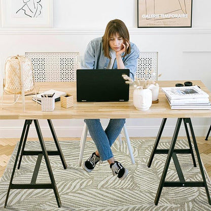 Office Chair Mat for Hardwood Floor, 48"x72" Easy Glide Computer Desk Mat Protector for Rolling Chair Under Desk Rug Nonslip Backing, Machine Wash, (Modern)