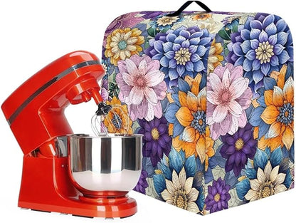 Boho Flower Mixer Covers Dust Covers for Stand Mixer Kitchen Counter Mixer Parts & Accessories Decor for Kitchen Kid Mixer Cover Colorful