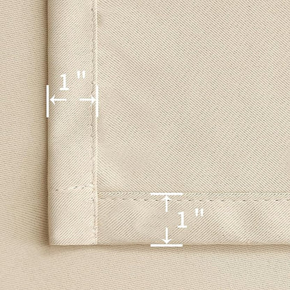 BGment Blackout Curtains 24 Inches Length for Kitchen Cafe Window - Rod Pocket Small Drapes Privacy Darkening for Bathroom Basement Rv Over Sink, 2 Panels, Champagne, 29 X 24 Inch