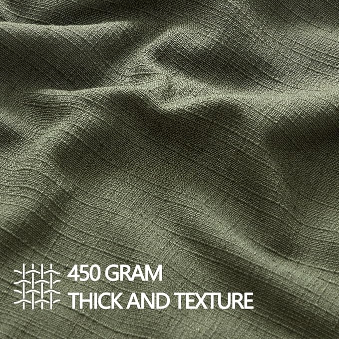 MIULEE Christmas Decorative Pillow Covers 20x20, 2 Pack Boho Farmhouse Neutral Throw Pillows for Couch, Thick Textured Modern Linen Cushion Cases Sofa Bed Living Room Home Decor, Dark Green