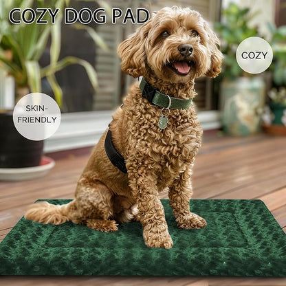 Dog Bed Mat - Reversible Crate Pad for Pet Comfort - Soft With Dual-Sided Design for All Seasons - Durable, Machine Washable for Crates, Travel, and Home