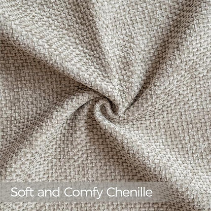 a moment Taupe Chenille Throw Pillow Covers 22x22 Inch Pack of 2 Modern Decorative Throw Pillow Covers Farmhouse Cross Covers Home Decor for Sofa Bedroom Living Room