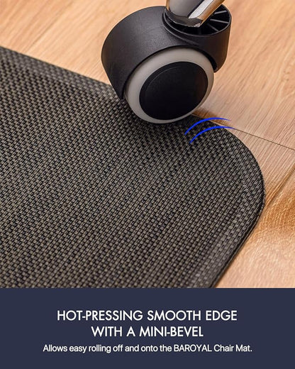 Office Chair Mat for Hardwood Floor Under Desk Computer Rolling Chair Mat for Wood/Tile Floor Non-Slip Heavy Duty Desk Rug PVC Plastic Hard Floor Protector 46"x 60" (Espresso)