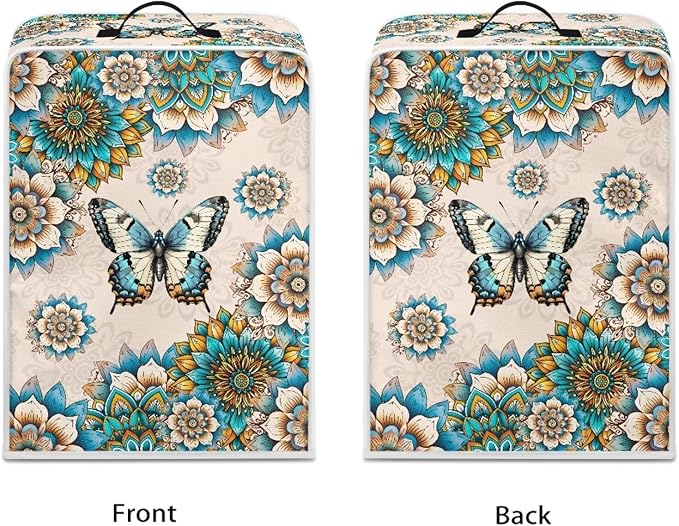 Mumeson Vintage Butterfly Flowers Coffee Maker Cover Blender Dust Pouch Kitchen Accessories Protection