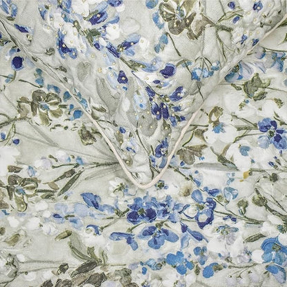 The HomeCentric King/Queen/Twin Blue Decorative Bed Runner CA King 86"x18" Bed Runner Without Pillow Cover, Quilted Bed Scarf on Cotton Fabric - Garden Grace