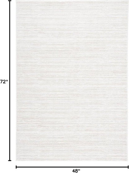 SAFAVIEH Area Rug 4x6 - Vision Collection - Ivory, Modern Ombre Design, Non-Shedding & Easy to Clean, Ideal for Living Room, Bedroom, Dining Space (VSN606J)