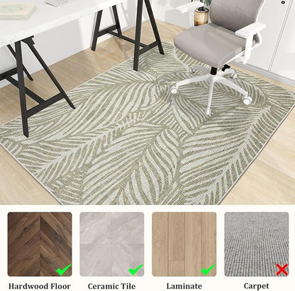 Office Chair Mat for Hardwood Floor, 48"x72" Easy Glide Computer Desk Mat Protector for Rolling Chair Under Desk Rug Nonslip Backing, Machine Wash, (Modern)
