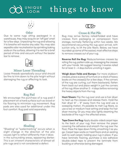 Unique Loom Solid Shag Collection Area Rug (10' x 13' 11" Rectangle, Snow White)