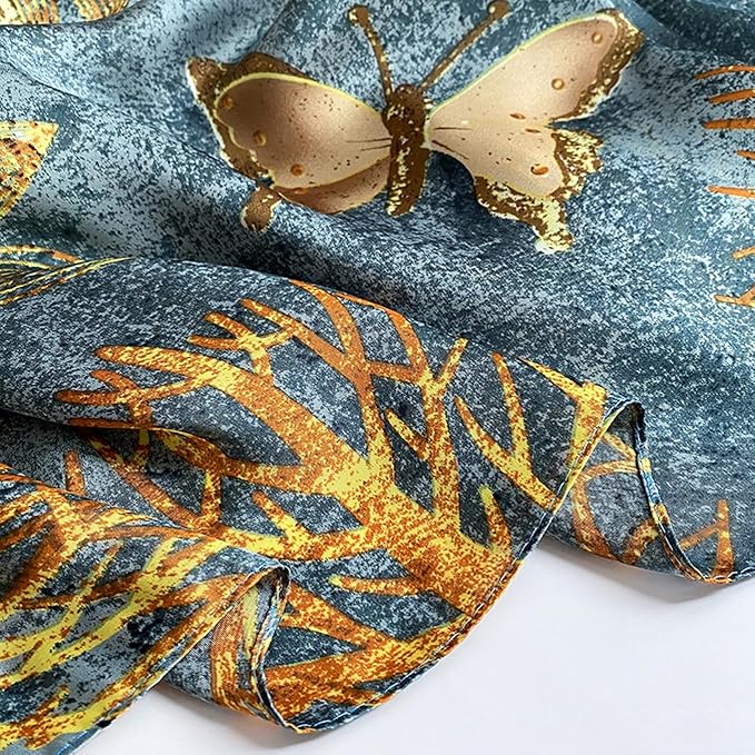 Fashion Scarves Scarf 100% Silk Feeling Scarf Silk Like Scarves Long Lightweight Sunscreen Shawls for Women