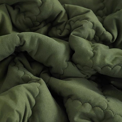 NTBAY Down Alternative Toddler Comforter, Lightweight and Warm Solid Color Baby Crib Quilted Blanket, 39x47 inches, Olive Green
