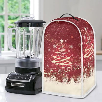 Christmas Blender Cover for Kitchen Countertop Xmas Tree Small Appliance Dust Cover Kitchen Decor Food Processor Protector with Handle Blender Protection Accessories Gift for Holiday