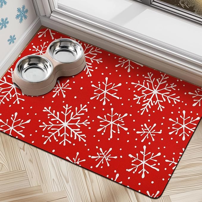 Dog Food Mats for Floors, Absorbent Dog Bowl Mat for Food and Water Dispenser Mat, Quick Dry Cat Food Mat Pet Supplies
