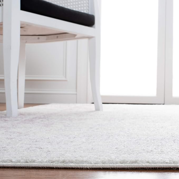 SAFAVIEH Adirondack Collection Runner Rug - 2'6" x 8', Ivory & Lavender, Distressed Vintage Floral Design, Non-Shedding & Easy to Clean, Ideal for Hallway, Foyer, Entryway, Bedroom (ADR109U)