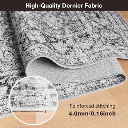Modern Grey 50" x 60" Hard floor Chair Mats, Machine Wash Computer Chair Mat for Hardwood,Easy Glide Rolling Chairs Mat for Office & Home,Anti-Slip Floor Protector for Tile Floors,Foldable Office Mats