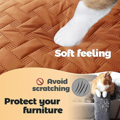 gogobunny 100% Double Sided Waterproof Dog Blanket Soft Pet Bed Cover Reversible Protect Furniture Couch Sofa Car for Puppy Cat Kids (Dark Pumpkin/Light Pumpkin, 30x70 Inch (Pack of 1))