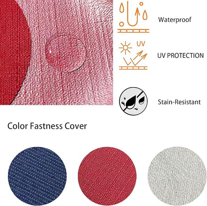 Goodgoods 19"x19" Outdoor Universal Cushion Set of 1 Water-Proof Stain-Resistant UV Resistant Weather Resistant High Resilience Foam Patio Cushions with Handles & Ties Chili