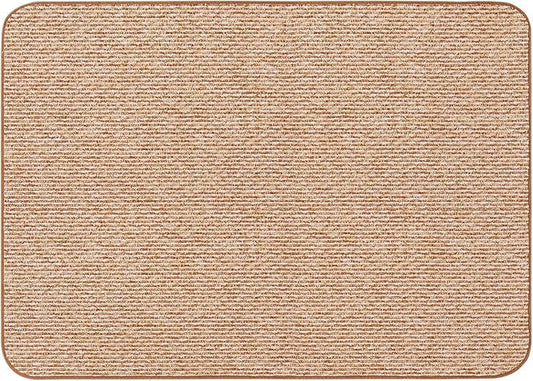 House, Home and More Skid-Resistant Carpet Indoor Area Rug Floor Mat - Praline Brown - 5 Ft X 7 Ft - Non Slip Rubber Backing, Stain Resistant, Dog Friendly, Living Room Bedroom Kitchen Entryway