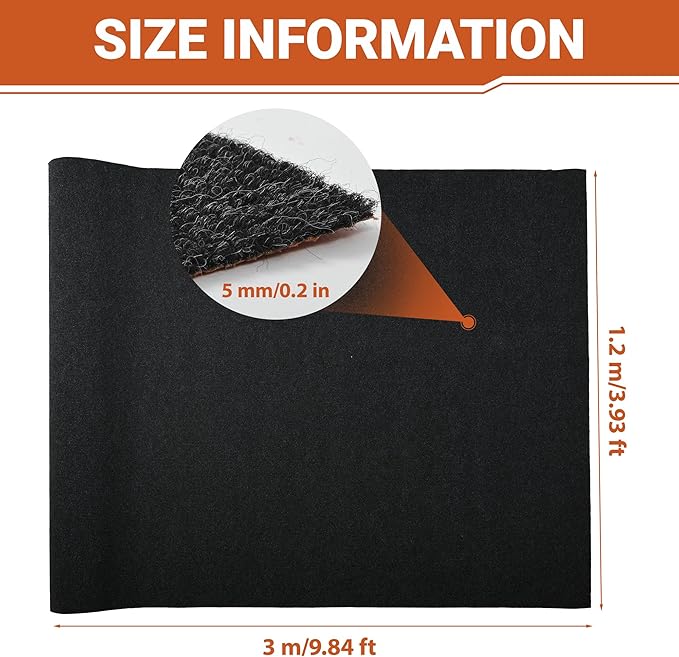 Nisorpa Carpet Runner, 4 x 10FT Indoor Outdoor Floor Mat with Non-Slip TPE Rubber Backing Commercial Carpet Runner Hallways Area Rugs for Kitchen Balconies Living Room Dining Room (Dark Gray)