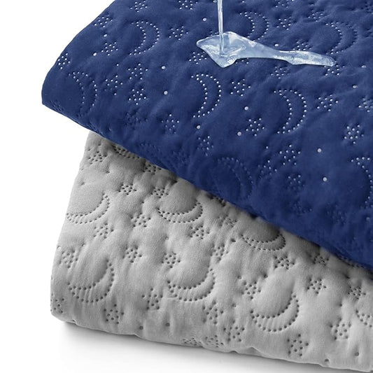 Waterproof Pack and Play Mattress Cover 2 Pack, Soft Quilted Pack and Play Mattress Pad Protector 39" X 27", Playpen Mattress Sheet