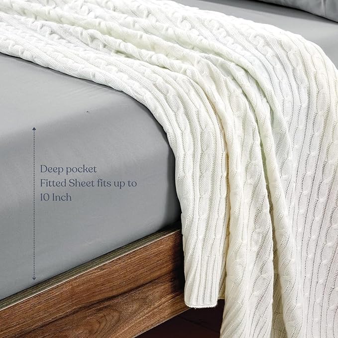 Lukeville's Cot Sheet 30" x 80", Daycare for Cot Size Mattress Sheets Pack of 2 Fitted Narrow Twin/Camp Bunk/Rvs Bunk/Trifold Mattress, Soft and PolyBlend Microfiber Cover for Toddler, Light Grey