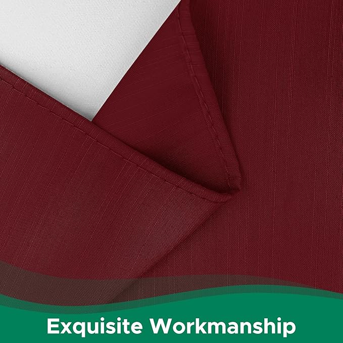 Biscaynebay Wrap Around Bed Skirts for King & Cal King Beds 16" Drop, Burgundy Adjustable Elastic Dust Ruffles Easy Fit Wrinkle & Fade Resistant Silky Luxurious Fabric Solid Machine Washable