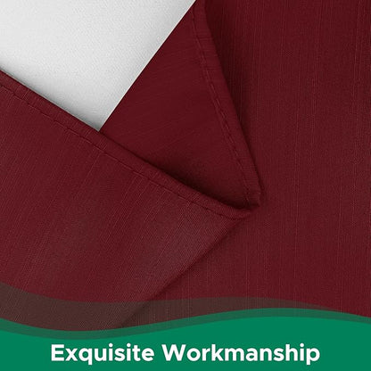 Biscaynebay Wrap Around Bed Skirts for King & Cal King Beds 18" Drop, Burgundy Adjustable Elastic Dust Ruffles Easy Fit Wrinkle Resistant Silky Luxurious Fabric Machine Washable