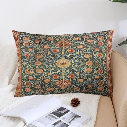 Holland Park William Morris Throw Pillow Covers 12x20 Inch Aesthetic Pillow Velvet Decorative Pillowcase Home Decor Living Room Cushion Case for Bed Sofa Couch