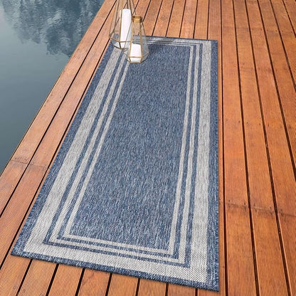 Keen Home Design Terrace Outdoor Runner Rug - 2x8 Washable Indoor/Outdoor Rug for Patio, Kitchen, Balcony, Beach, Garden, Deck and Porch, Size: 2'2"x7'7"