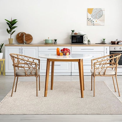 LUXE WEAVERS Solid Machine Woven Beige 5x7 Area Rug, Indoor Stain-Resistant Carpet