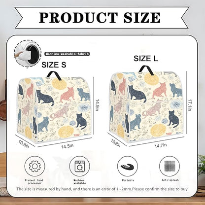 Mixer Dust Cover for 6-8 Qt Stand Mixer, Cloth Cover with 2 Storage Pockets for Stand Mixer Protective Covers Large for 6-8 Quart Mixer