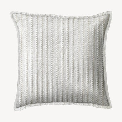 SanVia Ivory Pleat Premium Cotton Throw Pillow Covers, 20 x 20 Inches, Luxury Holiday Themed Handwoven Couch Pillow Covers, Hidden Zipper, Elegant Home Décor, Insert Not Included