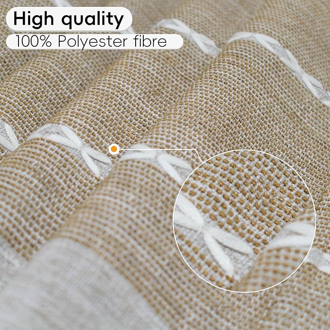Coffee Table Cloth, Coffee Table Cover with Pockets and Tassel, Coffee Color for Living Room Small Rectangle Tablecloths Washer Dryer Fridge Top Dust Cover,Easy Care Machine Washable