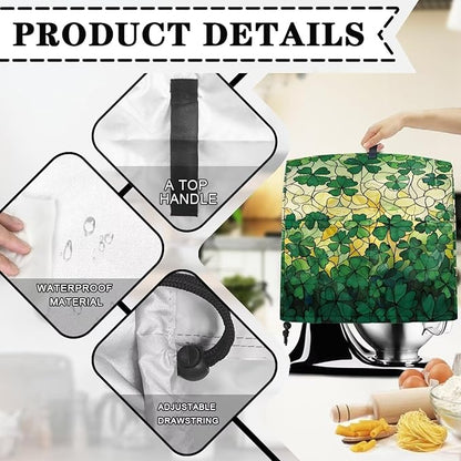 St. Patrick's Day Mixer Covers Shamrock Kitchen Aid Stand Mixer Dust Covers Protector for 4.5-8 Quart Fit Tilt Head & Bowl Lift Models Butterfly Dreamcatcher Mixer Cover
