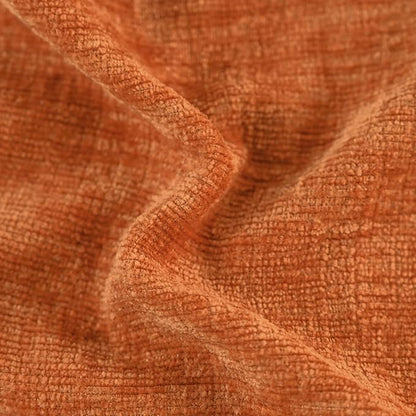 CaliTime Fall Throw Pillow Covers Decorative 22 X 22 Inches Pack of 2 Cozy Solid Dyed Soft Chenille Cushion Cases with Pom Poms for Couch Sofa Bed Living Room Home Burnt Orange